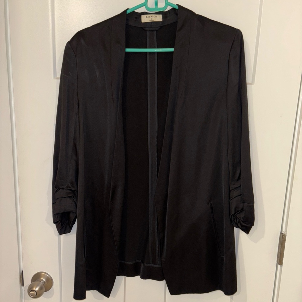 Babaton Black Satin Women's Jacket by Aritzia